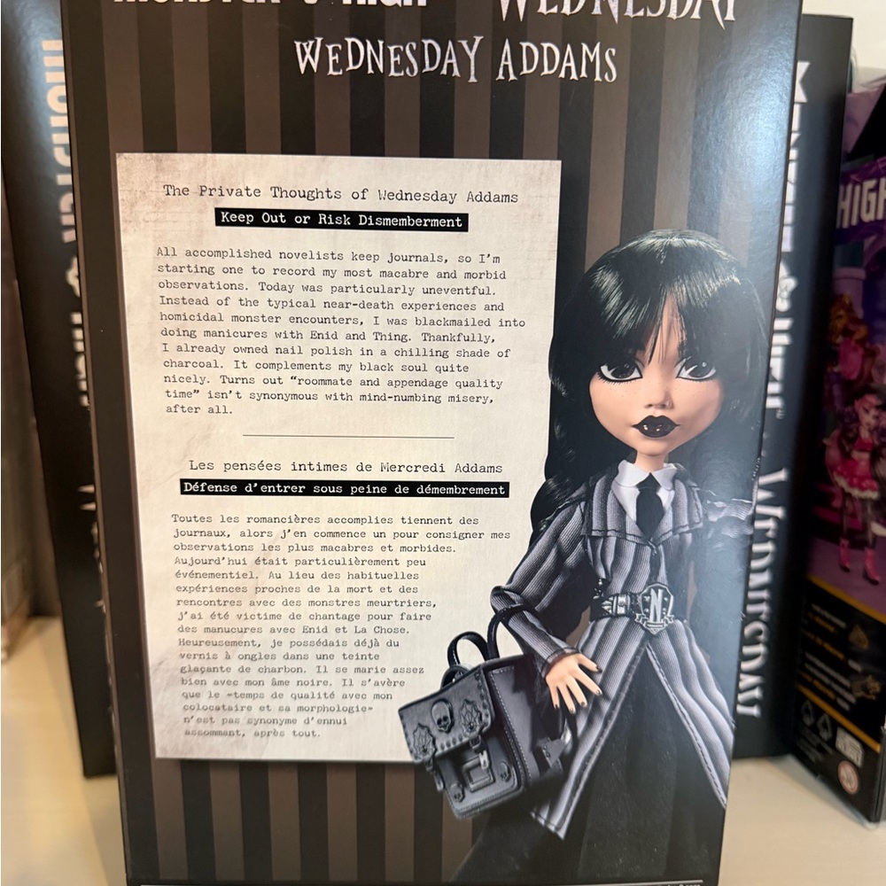 Monster High x Wednesday Wednesday Addams Doll G3 Netflix Mattel New in Box - Picture 2 of 2